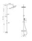 Dušas sistēma ar termostata maisītāju Deante Alpinia NAC 01LT cena un informācija | Dušas komplekti un paneļi | 220.lv