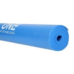 Jogas paklājs One Fitness YM01 173x61x0,3 cm, zils cena un informācija | Vingrošanas paklāji | 220.lv