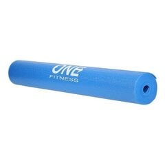 Jogas paklājs One Fitness YM01 173x61x0,3 cm, zils cena un informācija | Vingrošanas paklāji | 220.lv