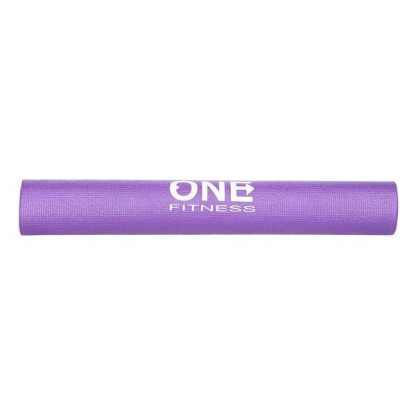 Jogas paklājs One Fitness YM01 173,5x61x0,3 cm, violets cena un informācija | Vingrošanas paklāji | 220.lv