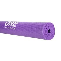 Коврик для йоги One Fitness YM01 173,5x61x0,3 cм, фиолетовый цена и информация | Коврики для йоги, фитнеса | 220.lv