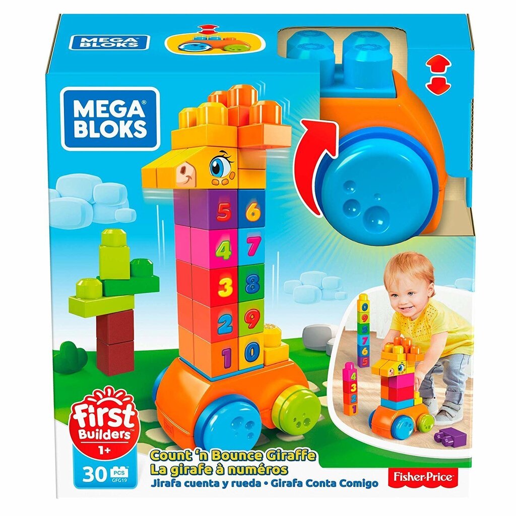 Mega Bloks komplekts „Žirafe" Mega Bloks®, 30 d., GFG19 cena un informācija | Rotaļlietas zīdaiņiem | 220.lv