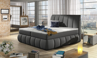 Кровать Vincenzo, 140х200 см, искусственная кожа, серый цена и информация | Кровати | 220.lv