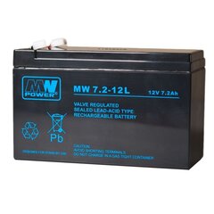 MWPower MW 12V 7Ah F2(250) AGM akumulators, 6-9 gadi цена и информация | Аккумуляторы | 220.lv