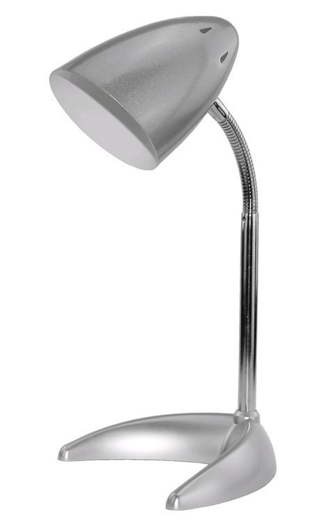 Avide galda lampa C-Base E27 sudrabaina cena un informācija | Galda lampas | 220.lv