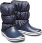 Crocs™ ziemas zābaki Winter Puff Boot, Navy/White cena un informācija | Ziemas zābaki bērniem | 220.lv