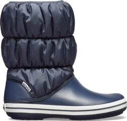 Crocs™ ziemas zābaki Winter Puff Boot, Navy/White cena un informācija | Ziemas zābaki bērniem | 220.lv