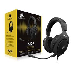 Гарнитура Corsair HS50, CA-9011170-EU цена и информация | Наушники с микрофоном Asus H1 Wireless Чёрный | 220.lv