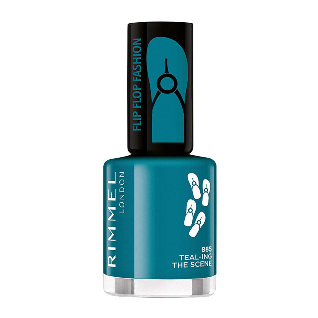 Nagu laka Rimmel London Flip Flop Fashion 885 Teal-ing The Scene 8 ml cena un informācija | Nagu lakas, stiprinātāji | 220.lv