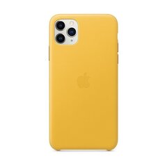 Apple iPhone 11 Pro Max Leather Cover Meyer Lemon cena un informācija | Telefonu vāciņi, maciņi | 220.lv