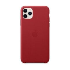 Apple iPhone 11 Pro Max Leather Cover Red cena un informācija | Telefonu vāciņi, maciņi | 220.lv