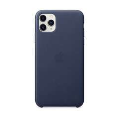 Apple iPhone 11 Pro Max Leather Cover Midnight Blue цена и информация | Чехлы для телефонов | 220.lv