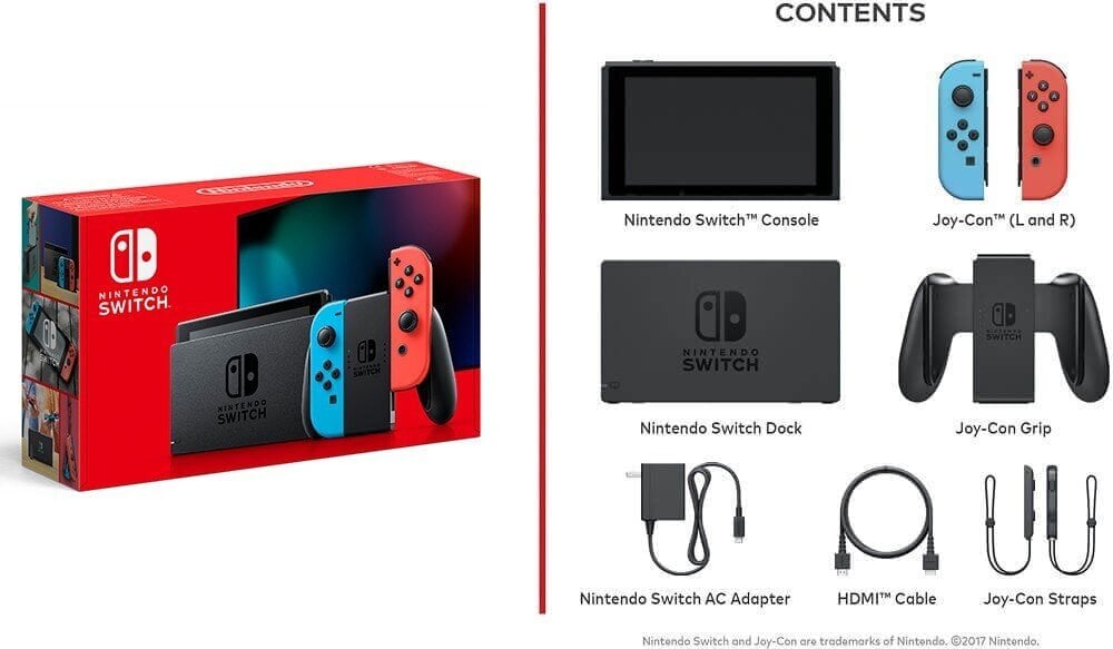 Nintendo Switch V2, 32GB, Zils/sarkans (2019) cena un informācija | Spēļu konsoles | 220.lv