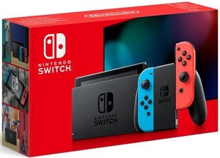 Nintendo Switch V2, 32GB, Zils/sarkans (2019) цена и информация | Игровые приставки | 220.lv