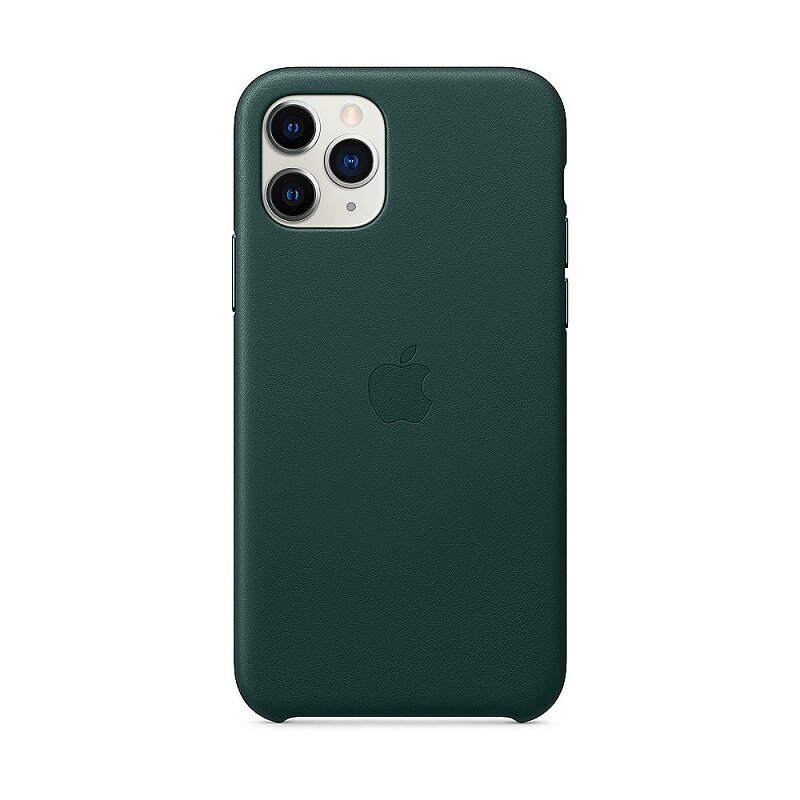 Apple iPhone 11 Pro Ādas aizmugurējais apvalks Forest Green цена и информация | Telefonu vāciņi, maciņi | 220.lv