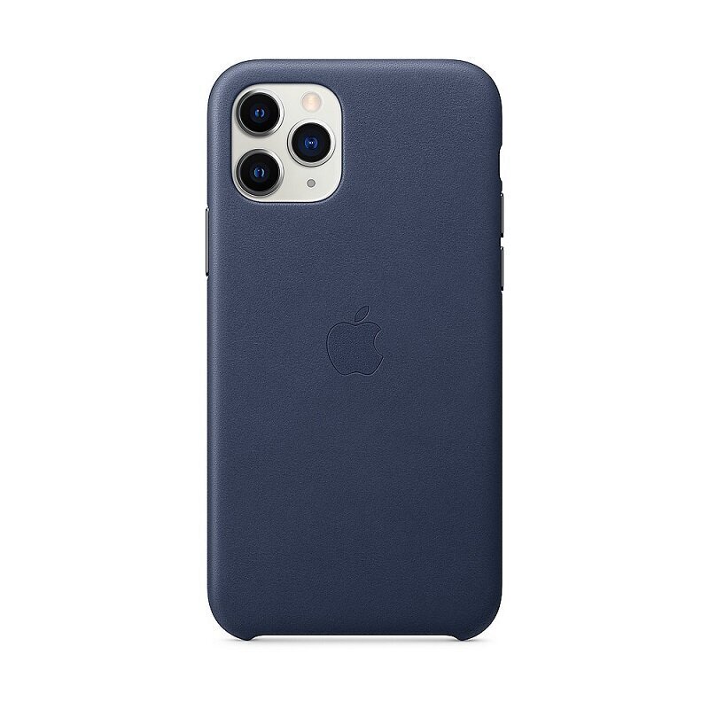 Apple iPhone 11 Pro Ādas aizmugurējais apvalks Midnight Blue цена и информация | Telefonu vāciņi, maciņi | 220.lv