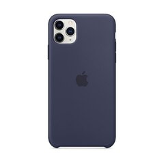 Apple iPhone 11 Pro Max Silikona aizmugurējais apvalks Midnight Blue cena un informācija | Telefonu vāciņi, maciņi | 220.lv