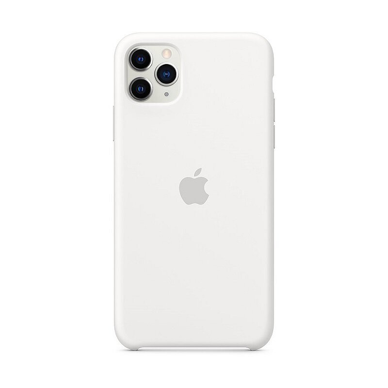 Apple iPhone 11 Pro Max Silikona aizmugurējais apvalks White cena un informācija | Telefonu vāciņi, maciņi | 220.lv