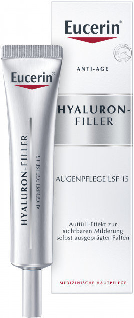 Pretgrumbu krēms ādai ap acīm Eucerin Hyaluron Filler SPF15 15 ml цена и информация | Acu krēmi, serumi | 220.lv