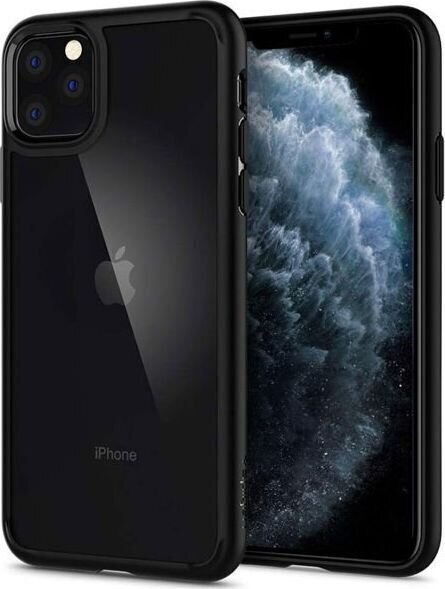 SPIGEN ULTRA HYBRID IPHONE 11 PRO MAX MATTE BLACK цена и информация | Telefonu vāciņi, maciņi | 220.lv