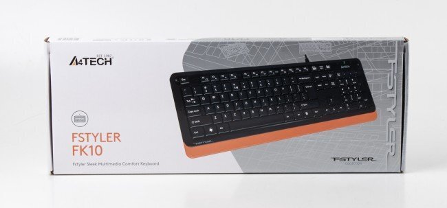 A4Tech FStyler FK 10 Keyboard - Orange цена и информация | Klaviatūras | 220.lv