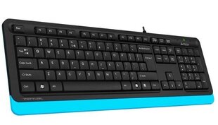 Проводная клавиатура A4Tech FStyler FK 10, черная/синяя цена и информация | Клавиатуры | 220.lv