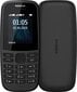 Nokia 105 (2019), 4 MB, Dual SIM, Black цена и информация | Mobilie telefoni | 220.lv