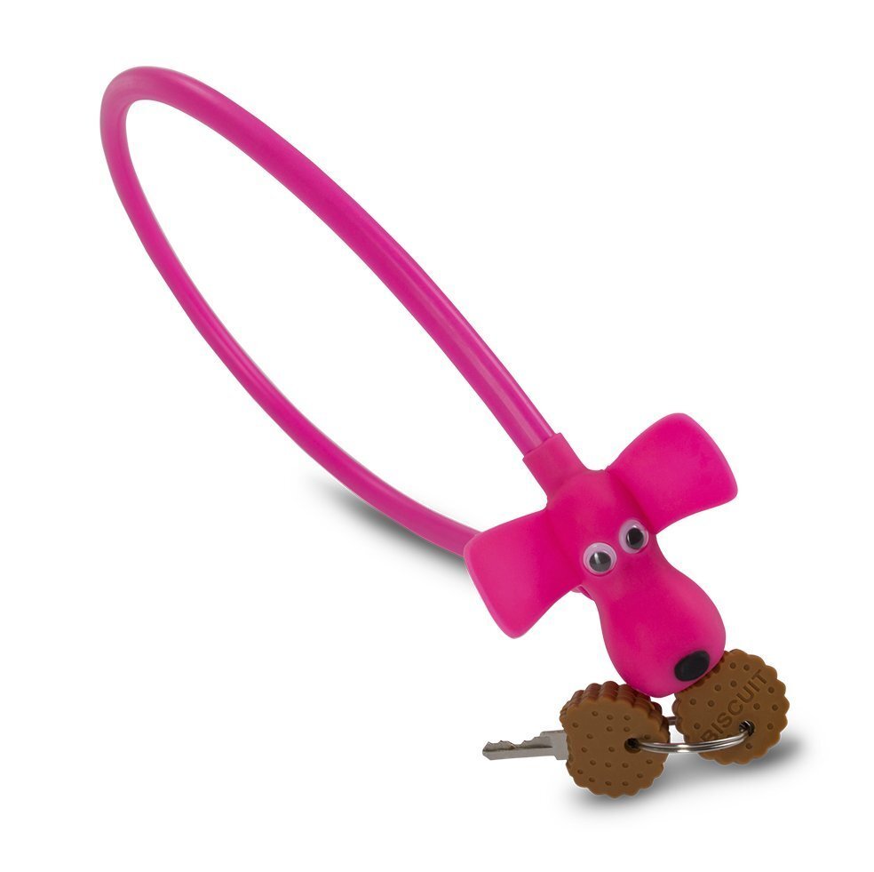 Velosipēda slēdzene RFR Dog, 10x450 mm, rozā цена и информация | Velo slēdzenes | 220.lv