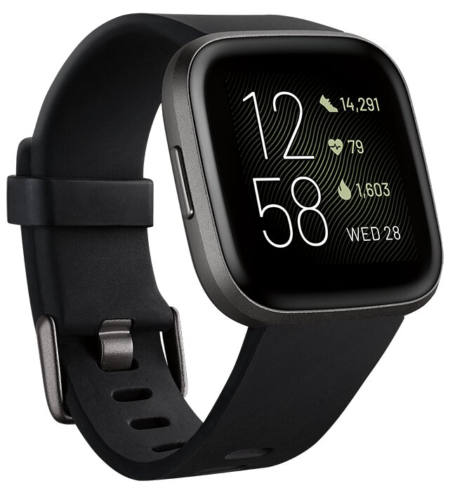 Fitbit Versa 2 Black/Carbon цена и информация | Viedpulksteņi (smartwatch) | 220.lv