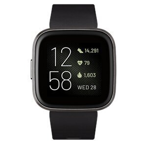 Fitbit Versa 2 Black/Carbon цена и информация | Viedpulksteņi (smartwatch) | 220.lv