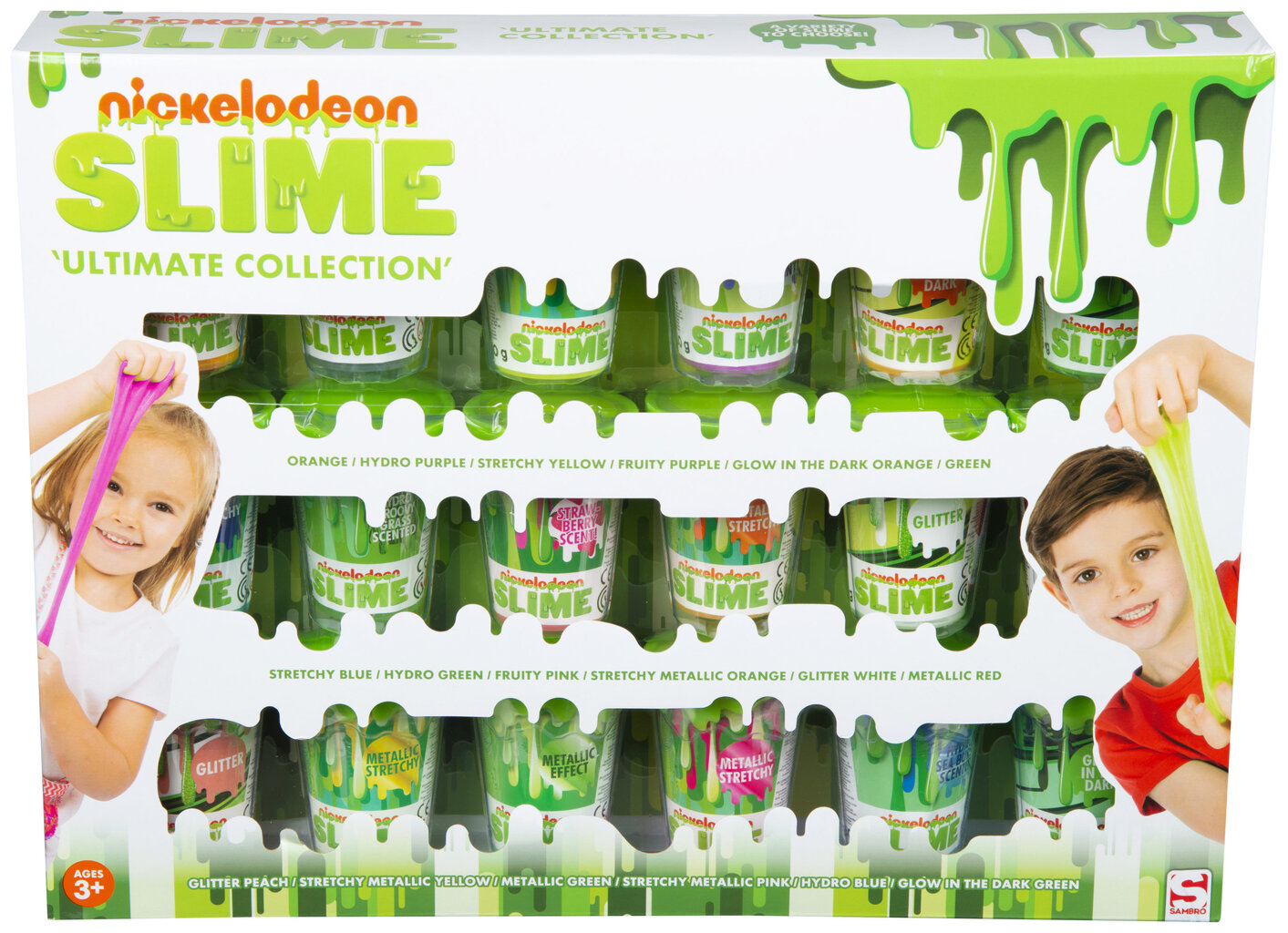 Gļotu-staipekļa komplekts Nickelodeon Slime,18 gab. cena un informācija | Attīstošās rotaļlietas | 220.lv