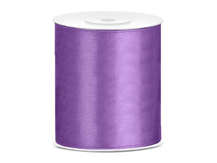 Satīna lente, gaiši violeta, 100 mm / 25 m, 1 gab. / 25 m cena un informācija | Dāvanu saiņošanas materiāli | 220.lv