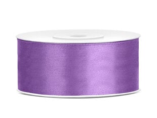 Satīna lente, gaiši violeta, 25 mm/25 m, 1 kaste/30 gab. (1 gab./25 m) cena un informācija | Dāvanu saiņošanas materiāli | 220.lv