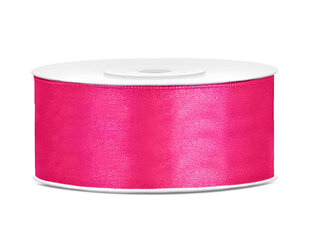 Satīna lente, tumši rozā, 25 mm/25 m, 1 kaste/30 gab. (1 gab./25 m) cena un informācija | Dāvanu saiņošanas materiāli | 220.lv