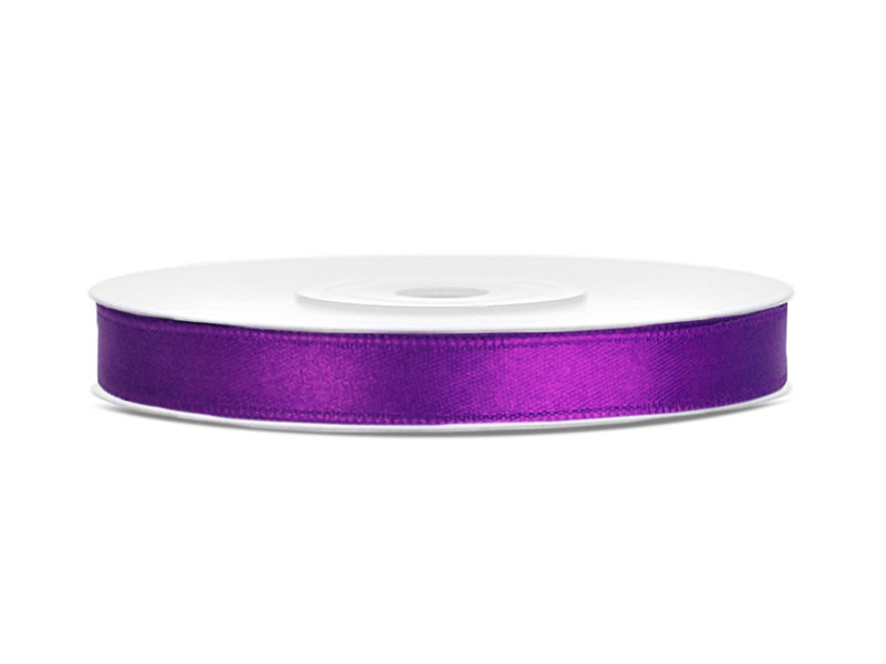 Satīna lente, violeta, 6 mm/25 m, 1 gab./25 m cena un informācija | Dāvanu saiņošanas materiāli | 220.lv