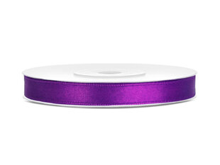 Satīna lente, violeta, 6 mm/25 m, 1 kaste/30 gab. (1 gab./25 m) cena un informācija | Dāvanu saiņošanas materiāli | 220.lv