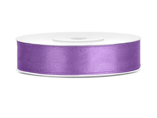 Satīna lente, gaiši violeta, 12 mm / 25 m, 1 kastē / 30 gab. (1 gab. / 25 m) cena un informācija | Dāvanu saiņošanas materiāli | 220.lv