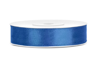 Satīna lente Royal Blue, zila, 12 mm/25 m, 1 kastē/30 gab. (1 gab./25 m) cena un informācija | Dāvanu saiņošanas materiāli | 220.lv