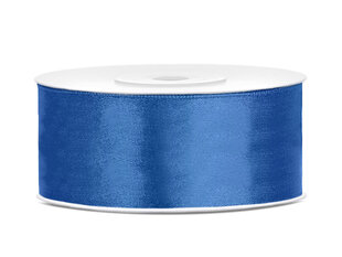 Satīna lente Royal Blue, zila, 25 mm/25 m, 1 kastē/30 gab. (1 gab./25 m) cena un informācija | Dāvanu saiņošanas materiāli | 220.lv