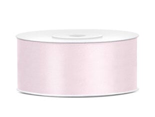 Satīna lente Powder, gaiši rozā, 25 mm/25 m, 1 kastē/30 gab. (1 gab./25 m) cena un informācija | Dāvanu saiņošanas materiāli | 220.lv