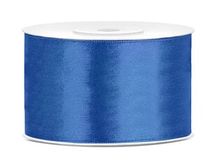 Satīna lente Royal Blue, zila, 38 mm/25 m, 1 kastē/25 gab. (1 gab./25 m) cena un informācija | Dāvanu saiņošanas materiāli | 220.lv