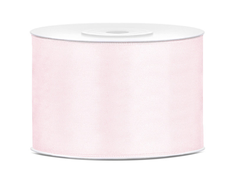 Satīna lente Powder, gaiši rozā, 50 mm/25 m, 1 gab./25 m цена и информация | Dāvanu saiņošanas materiāli | 220.lv