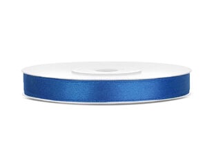 Атласная ленточка Royal Blue, синяя, 6 мм/25 м, 1 шт/25 м цена и информация | Упаковочные материалы для подарков | 220.lv