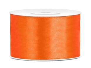 Satīna lente, oranža, 38 mm/25 m, 1 gab./25 m cena un informācija | Dāvanu saiņošanas materiāli | 220.lv