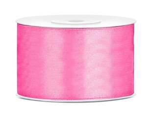 Satīna lente, rozā, 38 mm/25 m, 1 kastē/25 gab. (1 gab./25 m) cena un informācija | Dāvanu saiņošanas materiāli | 220.lv