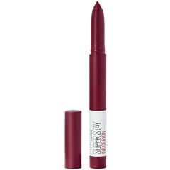 Ilgstoši noturīga, matēta lūpu krāsa Maybelline New York Super Stay Ink Crayon 2 g, 55 Make It Happen цена и информация | Помады, бальзамы, блеск для губ | 220.lv