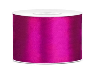 Satīna lente Fuchsia, rozā, 50 mm/25 m, 1 kastē/25 gab. (1 gab./25 m) cena un informācija | Dāvanu saiņošanas materiāli | 220.lv