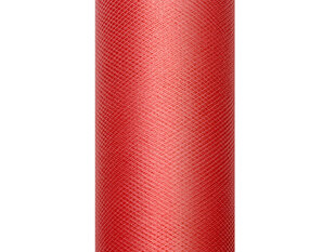 Гладкий тюль на катушке, красный, 0,3x9 м, 1 коробка/45 шт (1 шт/9 м) цена и информация | Праздничные декорации | 220.lv