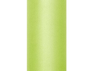 Гладкий тюль, рулон, светло зелёный, 0,15x9 м, 1 коробка/90 шт (1 шт/9 м) цена и информация | Праздничные декорации | 220.lv