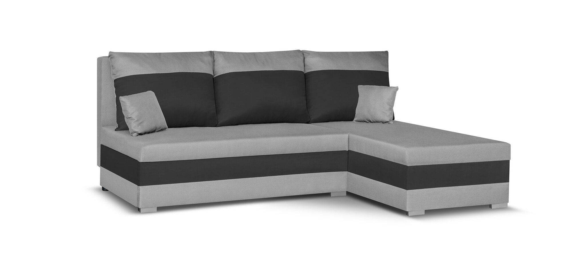 Universāls stūra dīvāns Bellezza Gustav, pelēks/melns cena un informācija | Stūra dīvāni | 220.lv